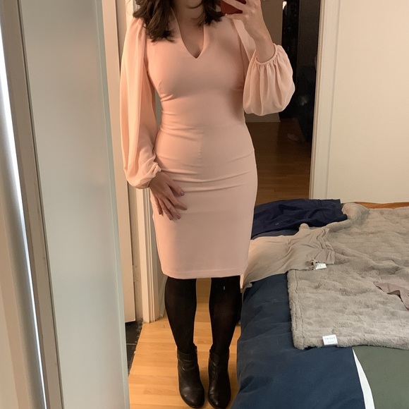 Vince Camuto Blush Pink Chiffon Dress - Picture 6 of 6